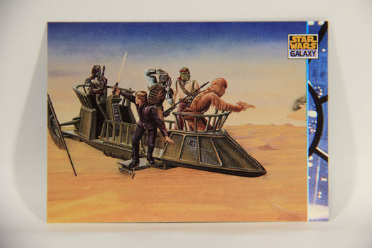 Star Wars Galaxy 1994 Topps Card #197 Tatooine Skiff Battle Artwork ENG L003028