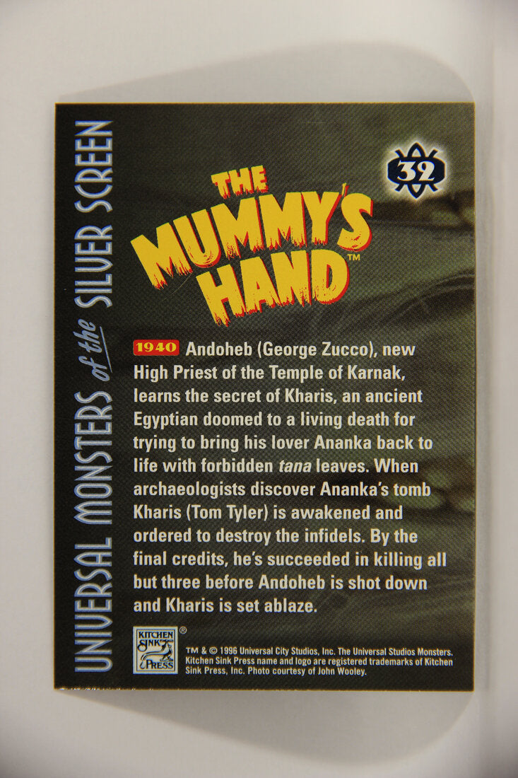 Universal Monsters Of The Silver Screen 1996 Card #32 The Mummy's Hand 1940 Tom Tyler L003067