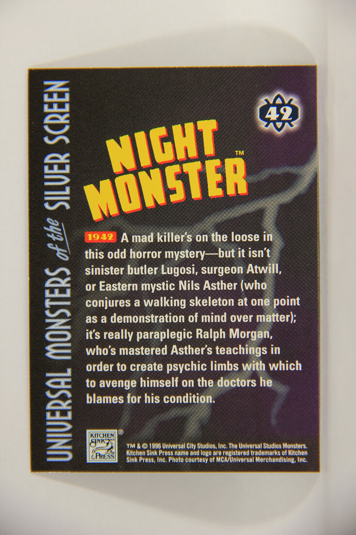 Universal Monsters Of The Silver Screen 1996 Trading Card #42 Night Monster 1942 L003075
