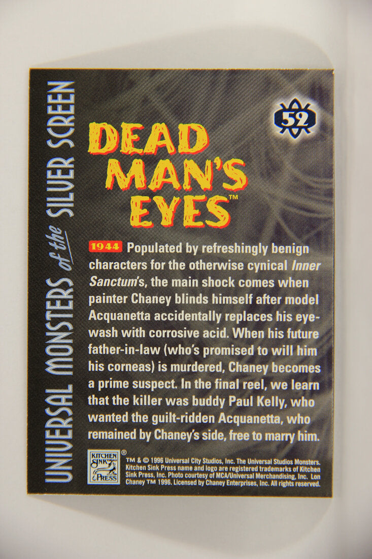 Universal Monsters Of The Silver Screen 1996 Trading Card #52 Dead Man's Eyes 1944 L003085