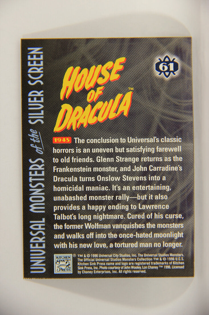 Universal Monsters Of The Silver Screen 1996 Trading Card #61 The House Of Dracula 1945 L003093