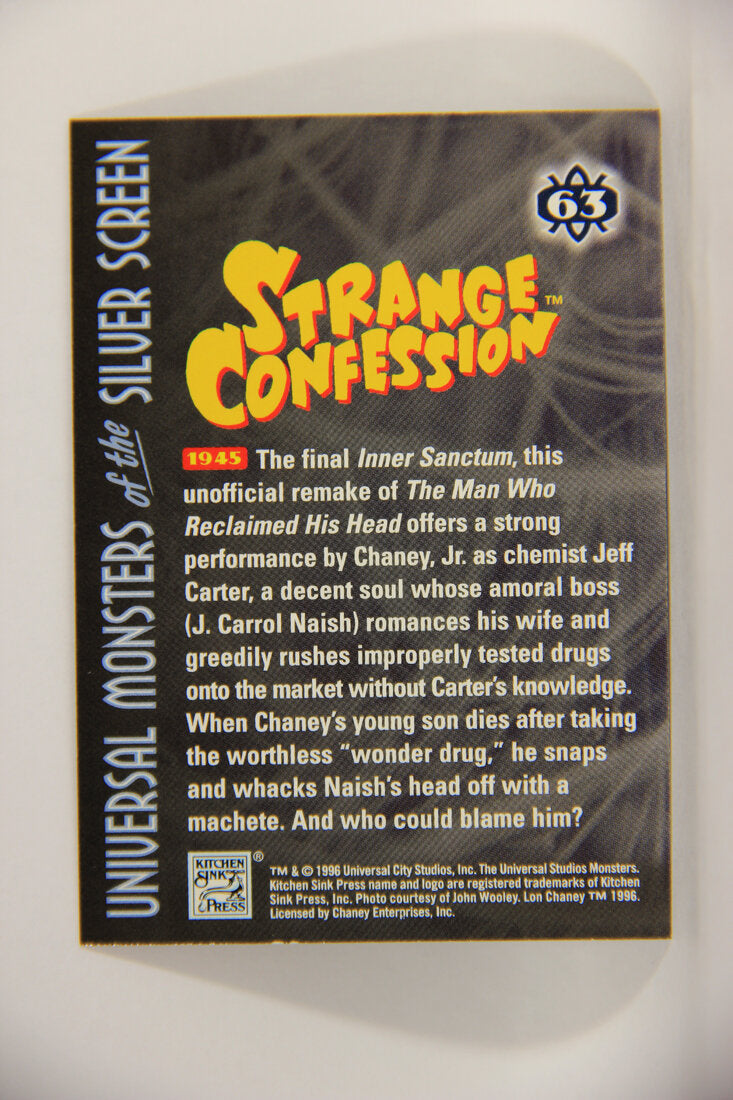 Universal Monsters Of The Silver Screen 1996 Trading Card #63 Strange Confession 1945 L003095