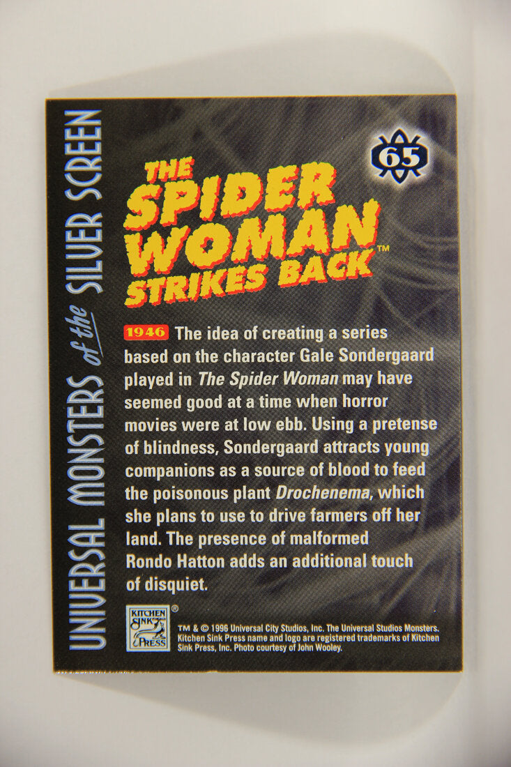 Universal Monsters Of The Silver Screen 1996 Card #65 The Spider Woman Strikes Back 1946 L003096