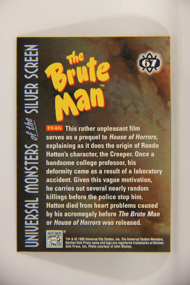 Universal Monsters Of The Silver Screen 1996 Trading Card #67 The Brute Man 1946 L003098