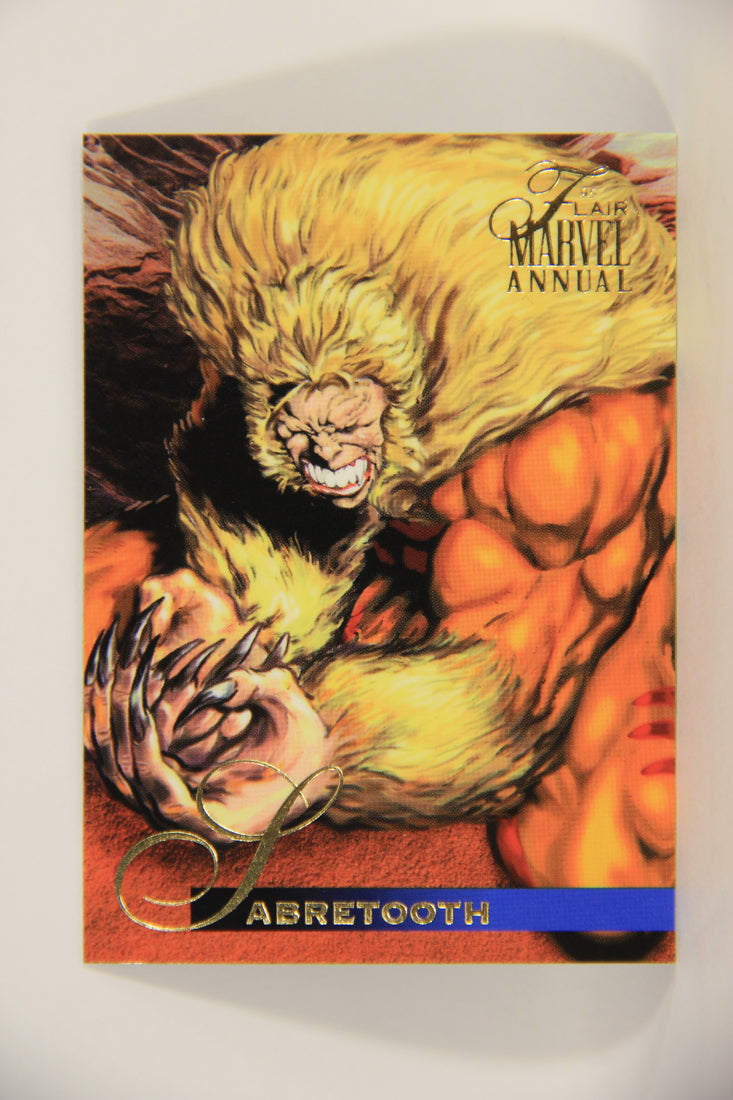 Marvel Annual 1995 Trading Card #10 Sabretooth ENG Fleer L003414