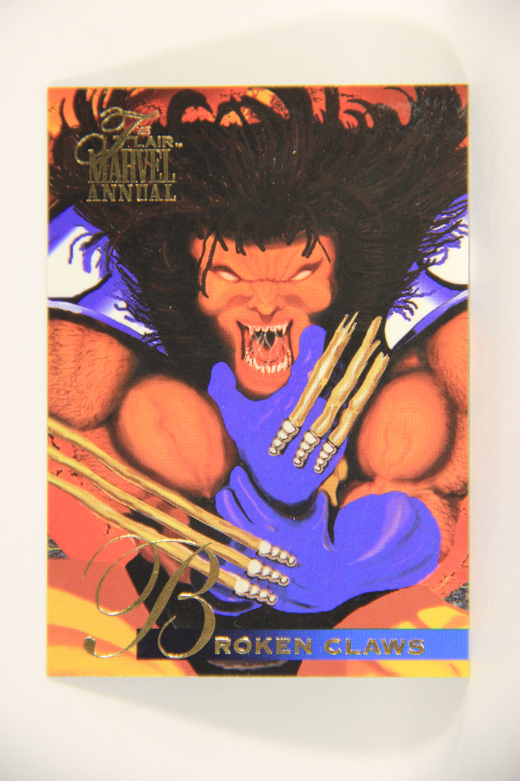 Marvel Annual 1995 Trading Card #39 Broken Claws ENG Fleer L003442