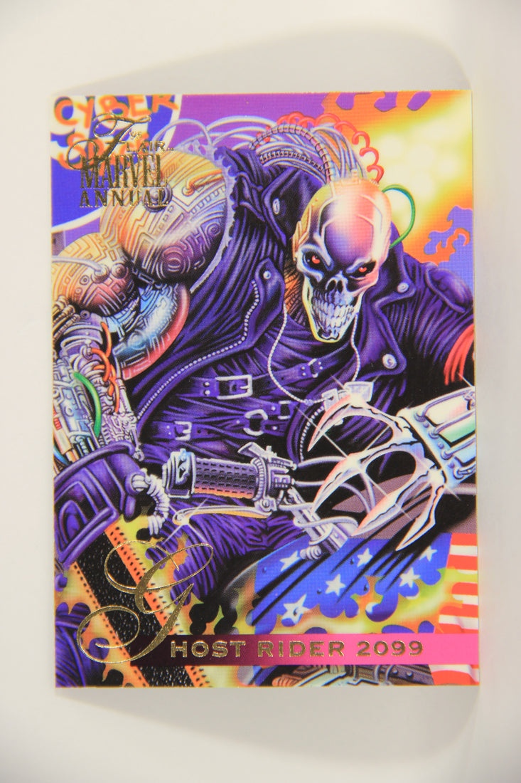 Ghost Rider Card Flair Marvel Annual 1995 Trading Card #97 Ghost Rider 2099 ENG Fleer L ...