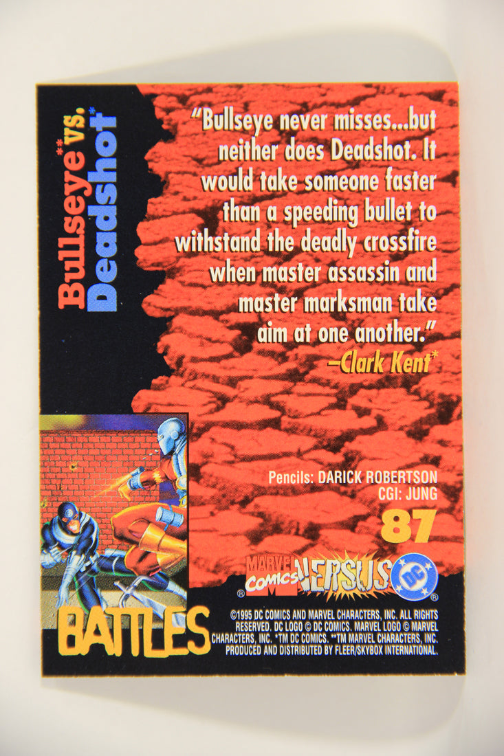 DC Versus Marvel Comics 1995 Trading Card #87 Bullseye Vs Deadshot ENG L003629