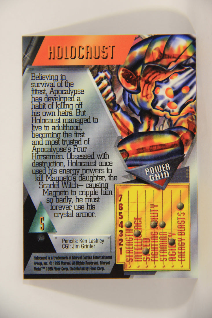 Marvel Metal 1995 Trading Card #5 Holocaust ENG Fleer L003640