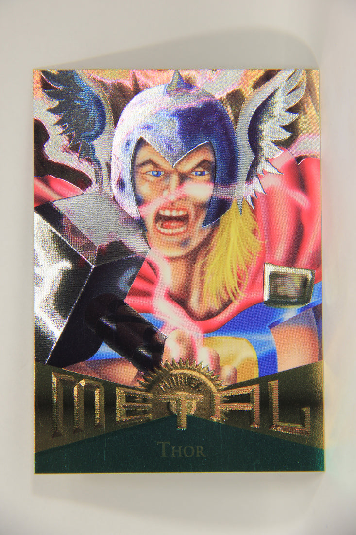 Marvel Metal 1995 Trading Card #13 Thor ENG Fleer L003648