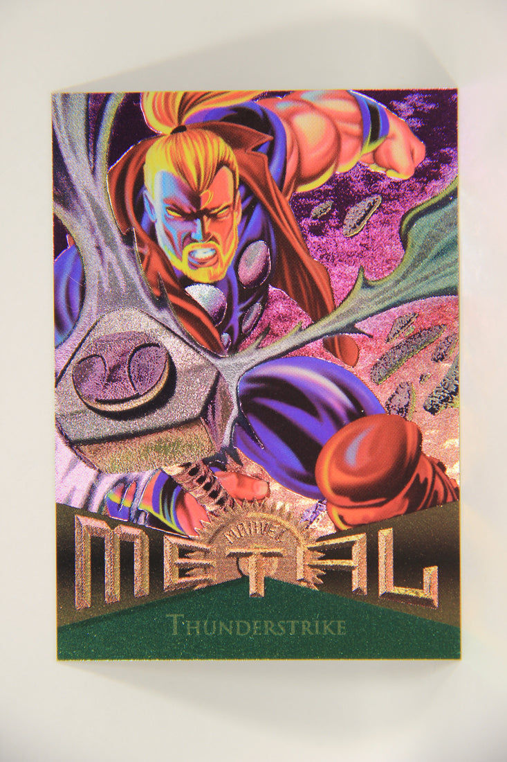 Marvel Metal 1995 Trading Card #14 Thunderstrike ENG Fleer L003649