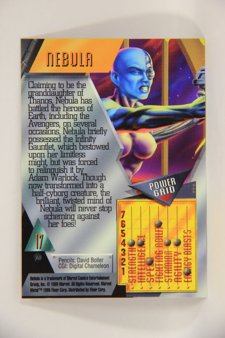 Marvel Metal 1995 Trading Card #17 Nebula ENG Fleer L003652