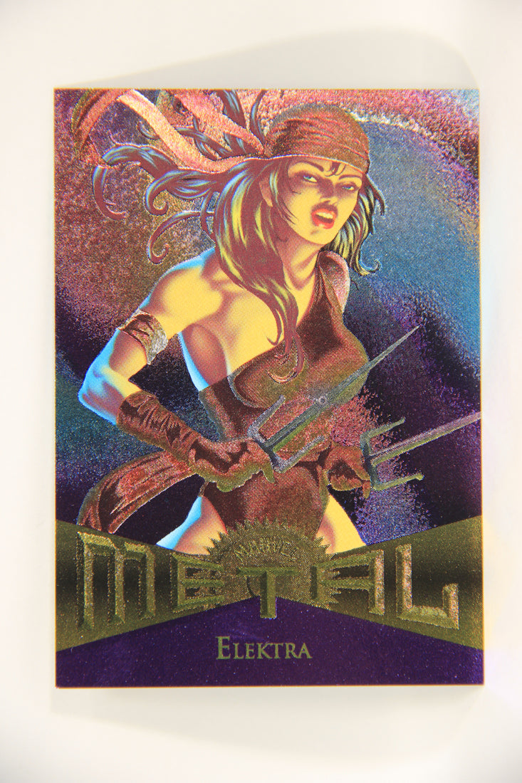 Marvel Metal 1995 Trading Card #30 Elektra ENG Fleer L003665