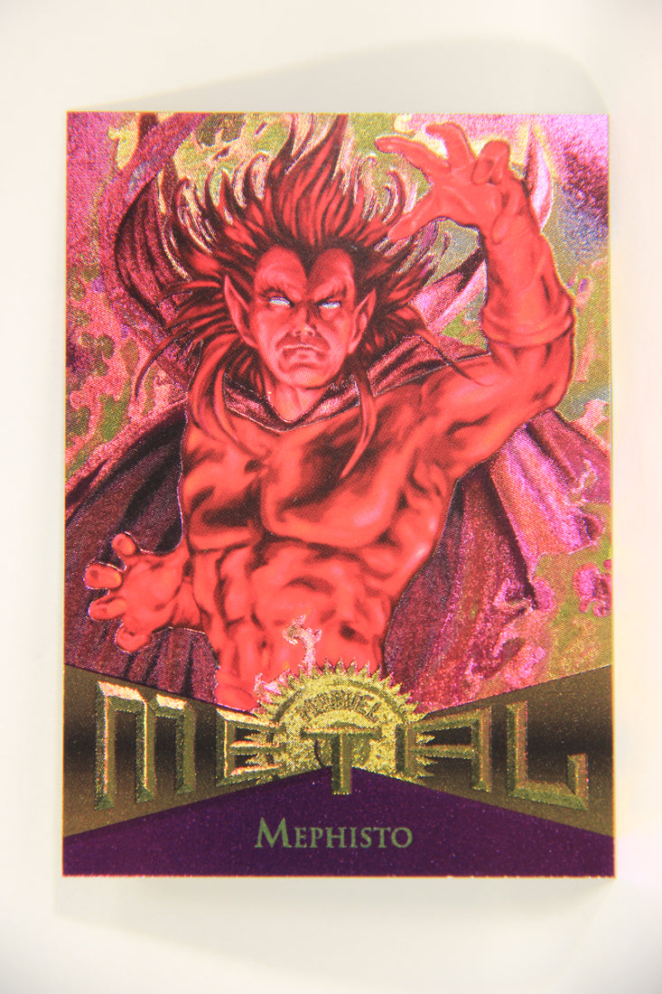 Marvel Metal 1995 Trading Card #34 Mephisto ENG Fleer L003669