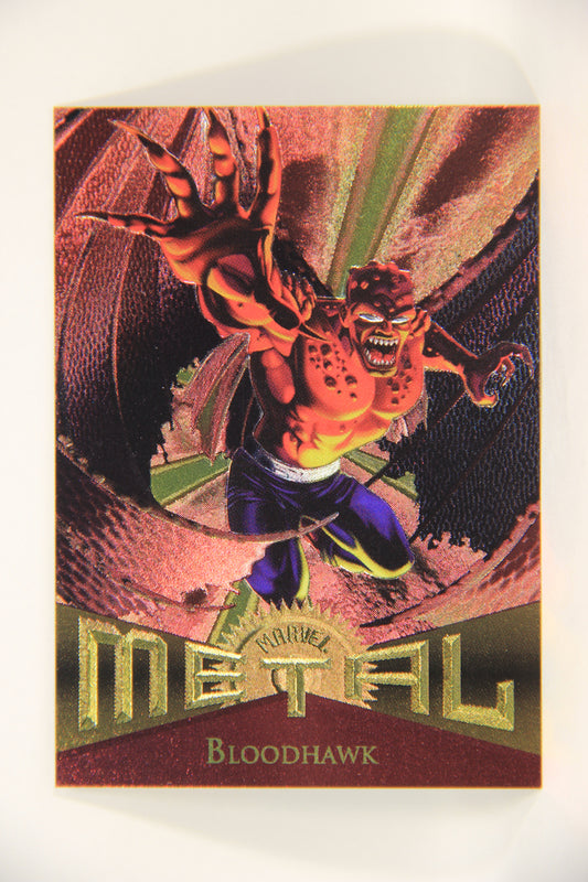 Marvel Metal 1995 Trading Card #43 Bloodhawk ENG Fleer L003678