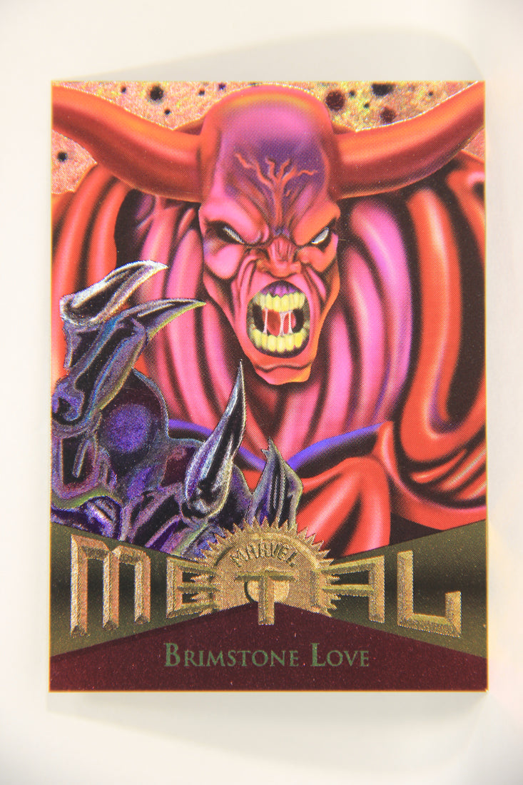 Marvel Metal 1995 Trading Card #44 Brimstone Love ENG Fleer L003679