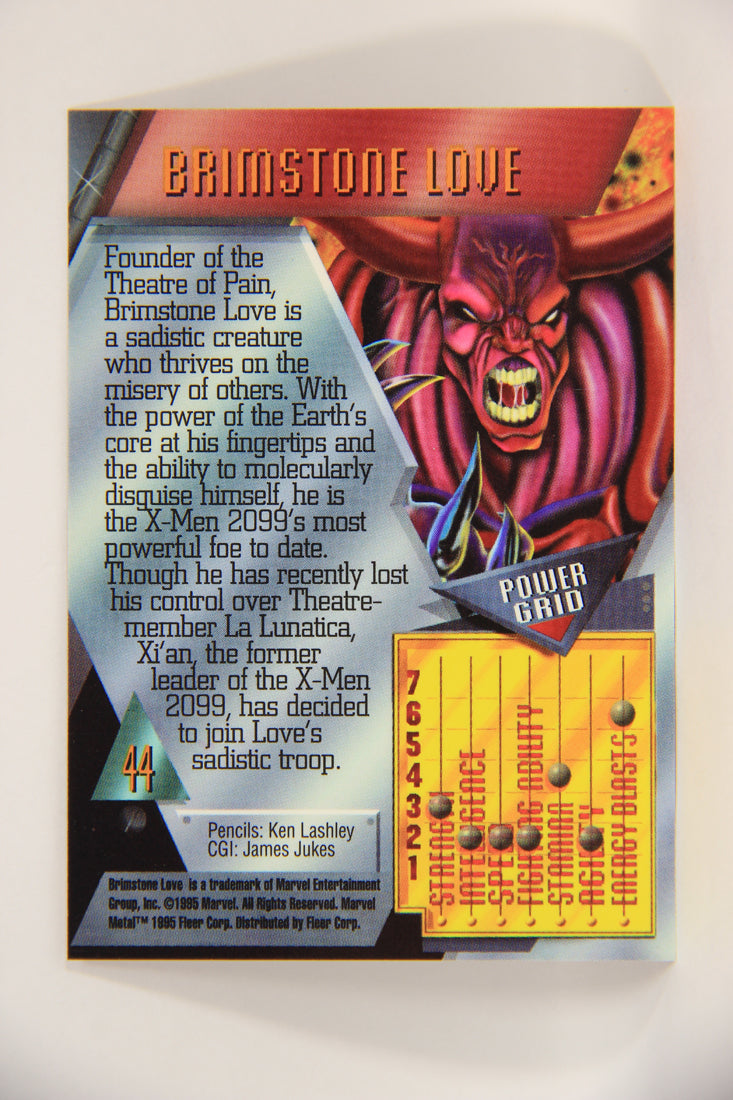 Marvel Metal 1995 Trading Card #44 Brimstone Love ENG Fleer L003679