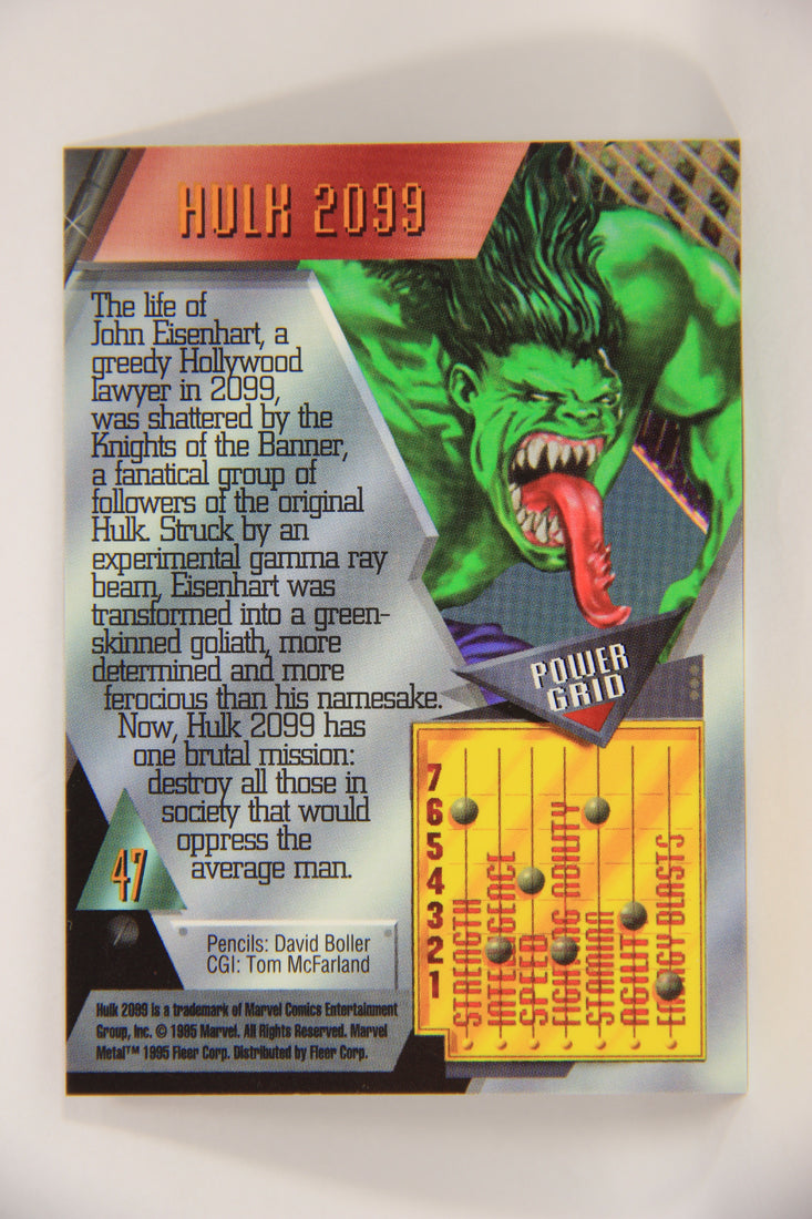 Marvel Metal 1995 Trading Card #47 Hulk 2099 ENG Fleer L003682