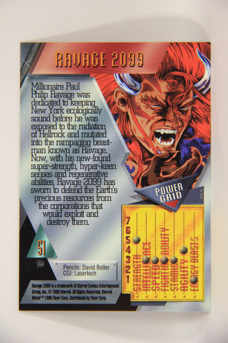 Marvel Metal 1995 Trading Card #51 Ravage 2099 ENG Fleer L003686