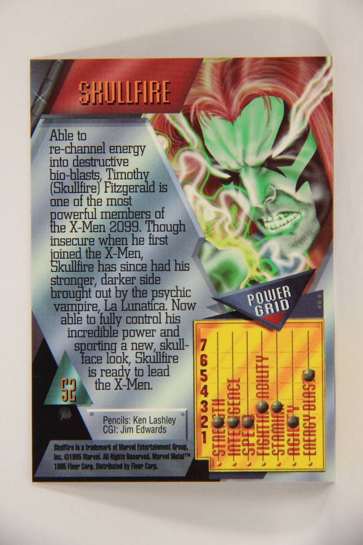Marvel Metal 1995 Trading Card #52 Skullfire ENG Fleer L003687