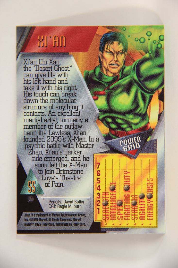 Marvel Metal 1995 Trading Card #55 Xi'an ENG Fleer L003690