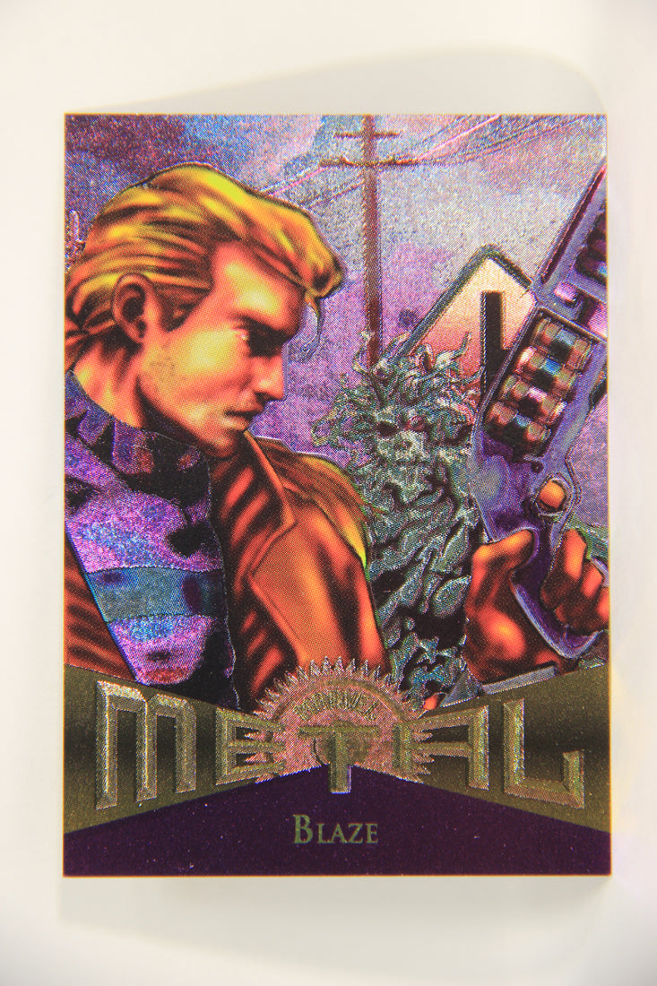 Marvel Metal 1995 Trading Card #57 Blaze ENG Fleer L003692