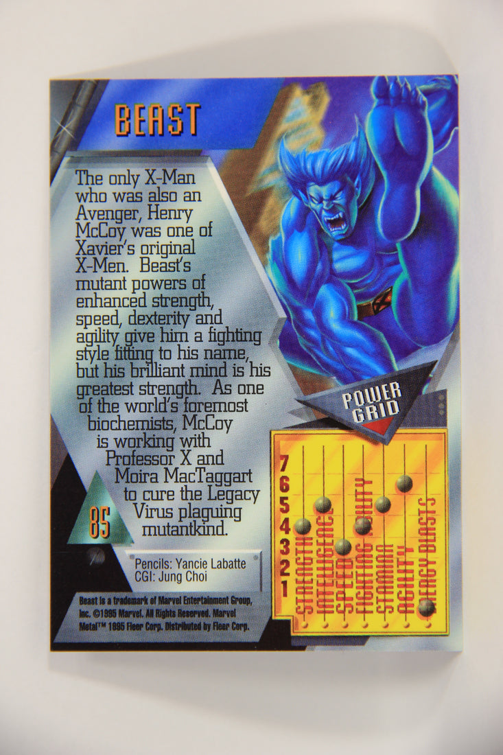 Marvel Metal 1995 Trading Card #85 Beast ENG Fleer L003720