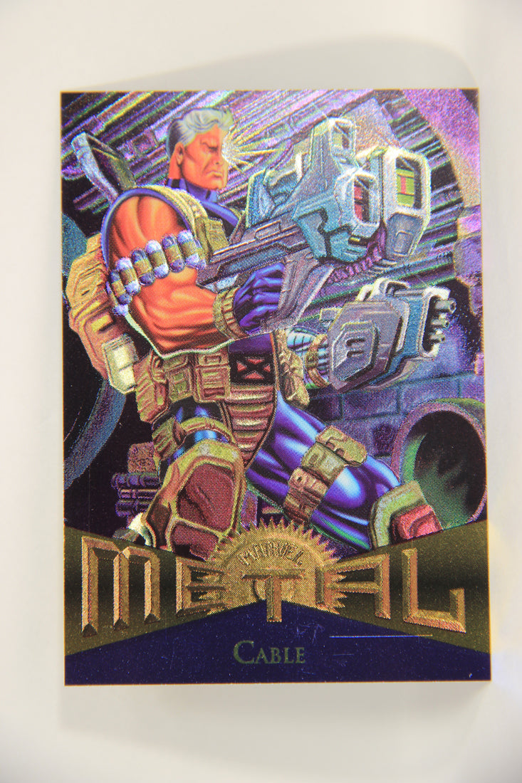 Marvel Metal 1995 Trading Card #88 Cable ENG Fleer L003723