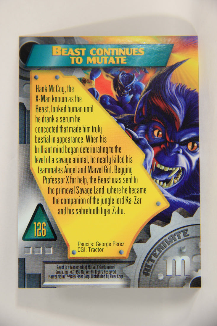 Marvel Metal 1995 Trading Card #126 Beast Continues To Mutate ENG Fleer L003761