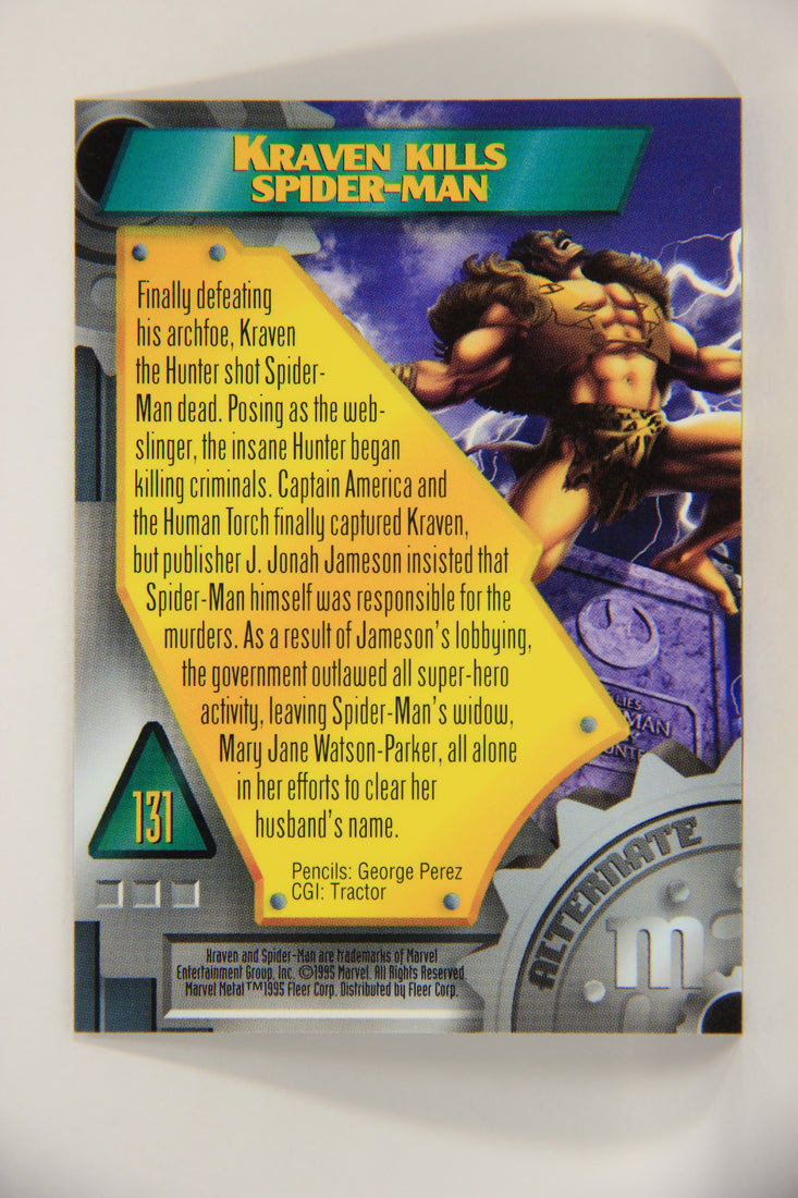 Marvel Metal 1995 Trading Card #131 Kraven Kills Spider-Man ENG Fleer L003766