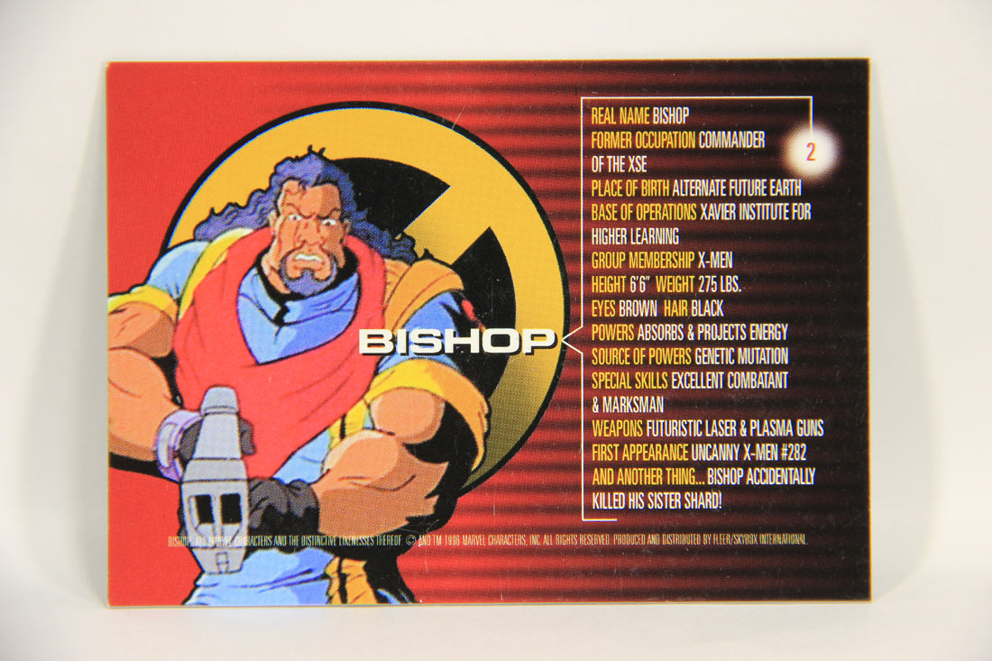 Marvel Motion 1996 Trading Card #2 Bishop ENG 3-D Lenticular L003775