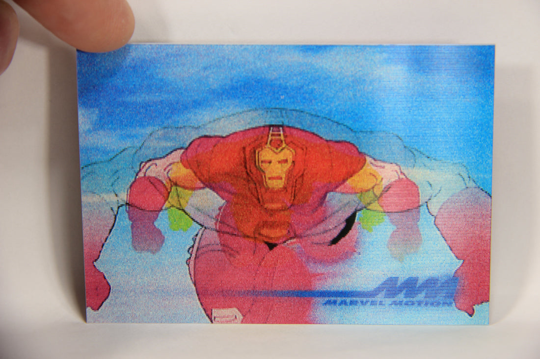 Marvel Motion 1996 Trading Card #8 Iron Man ENG 3-D Lenticular L003781