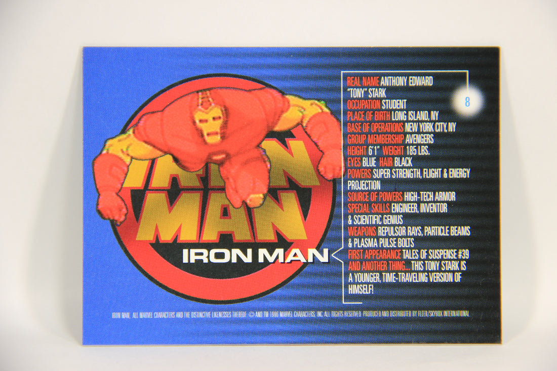 Marvel Motion 1996 Trading Card #8 Iron Man ENG 3-D Lenticular L003781