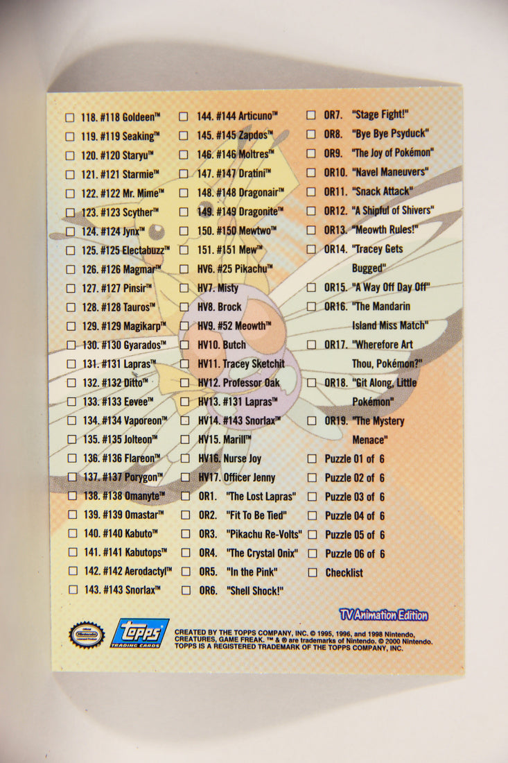 Pokémon Card TV Animation Series 3 Checklist Blue Logo 1st Print ENG L004057