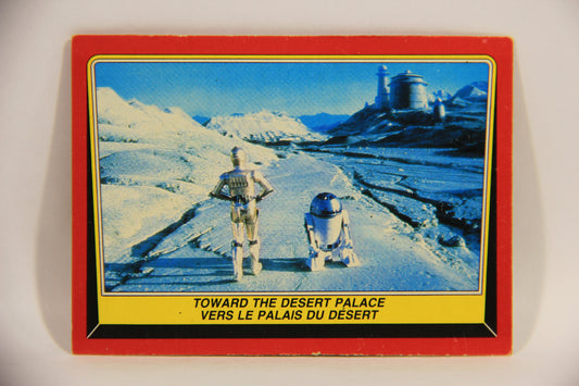 Star Wars ROTJ 1983 Trading Card #11 Toward The Desert Palace FR-ENG Canada L004436