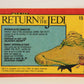 Star Wars ROTJ 1983 Trading Card #15 Intergalactic Gangster FR-ENG Canada L004439