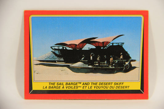 Star Wars ROTJ 1983 Trading Card #38 The Sail Barge And The Desert Skiff FR-ENG Canada L004452