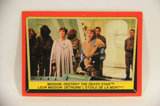 Star Wars ROTJ 1983 Trading Card #63 Mission Destroy The Death Star FR-ENG Canada L004467