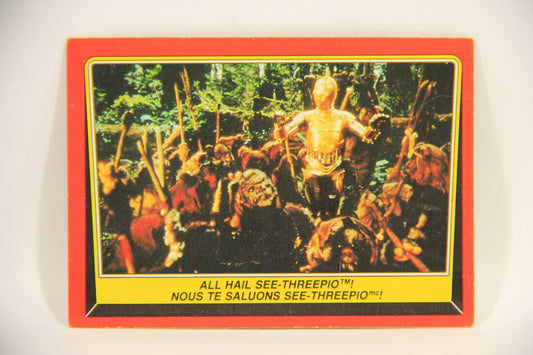 Star Wars ROTJ 1983 Trading Card #80 All Hail See-Threepio FR-ENG Canada L004478