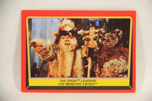 Star Wars ROTJ 1983 Trading Card #84 The Ewok Leaders FR-ENG Canada L004480