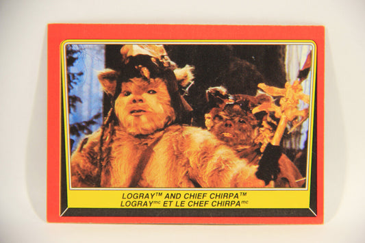 Star Wars ROTJ 1983 Trading Card #85 Logray And Chief Chirpa FR-ENG Canada L004481