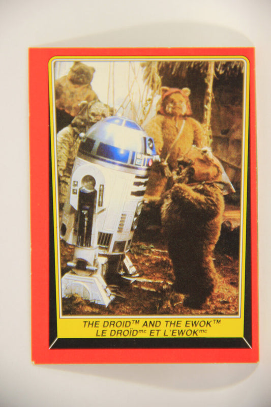 Star Wars ROTJ 1983 Trading Card #90 The Droid And The Ewok FR-ENG Canada L004483