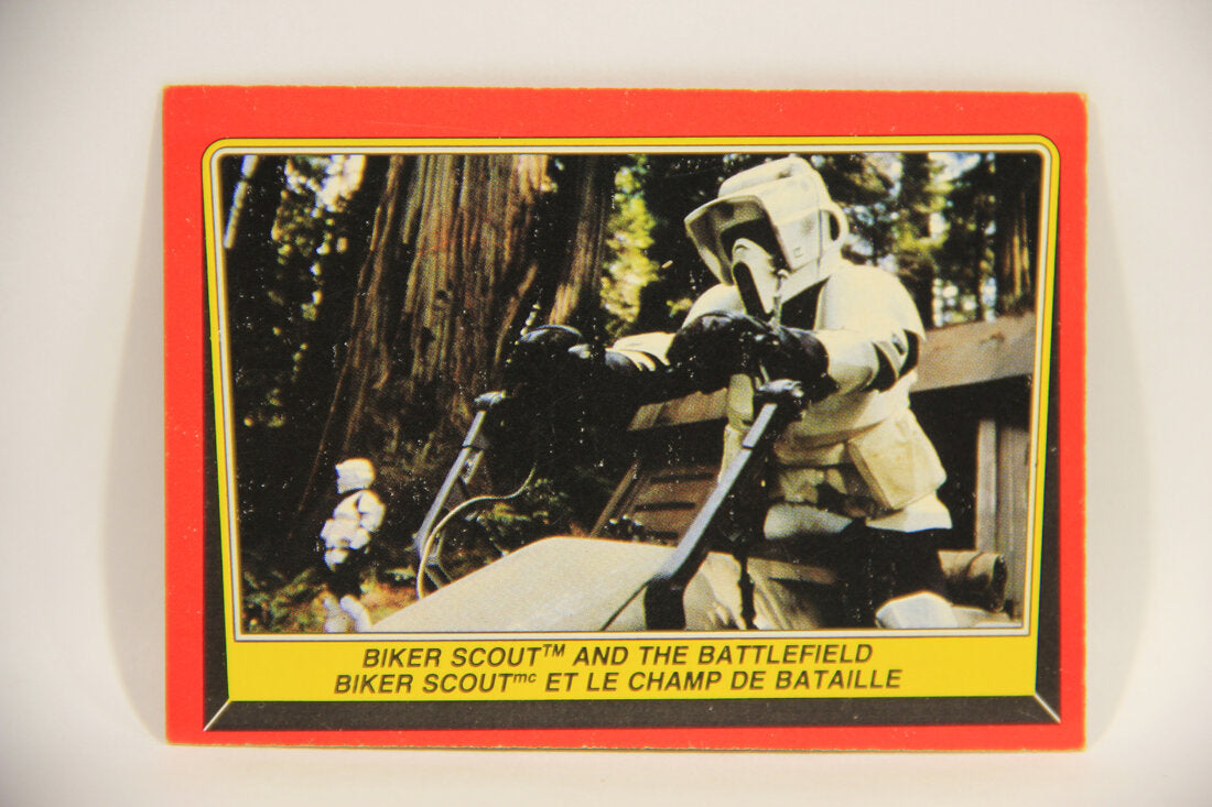 Star Wars ROTJ 1983 Trading Card #97 Biker Scout And The Battlefield FR-ENG Canada L004487