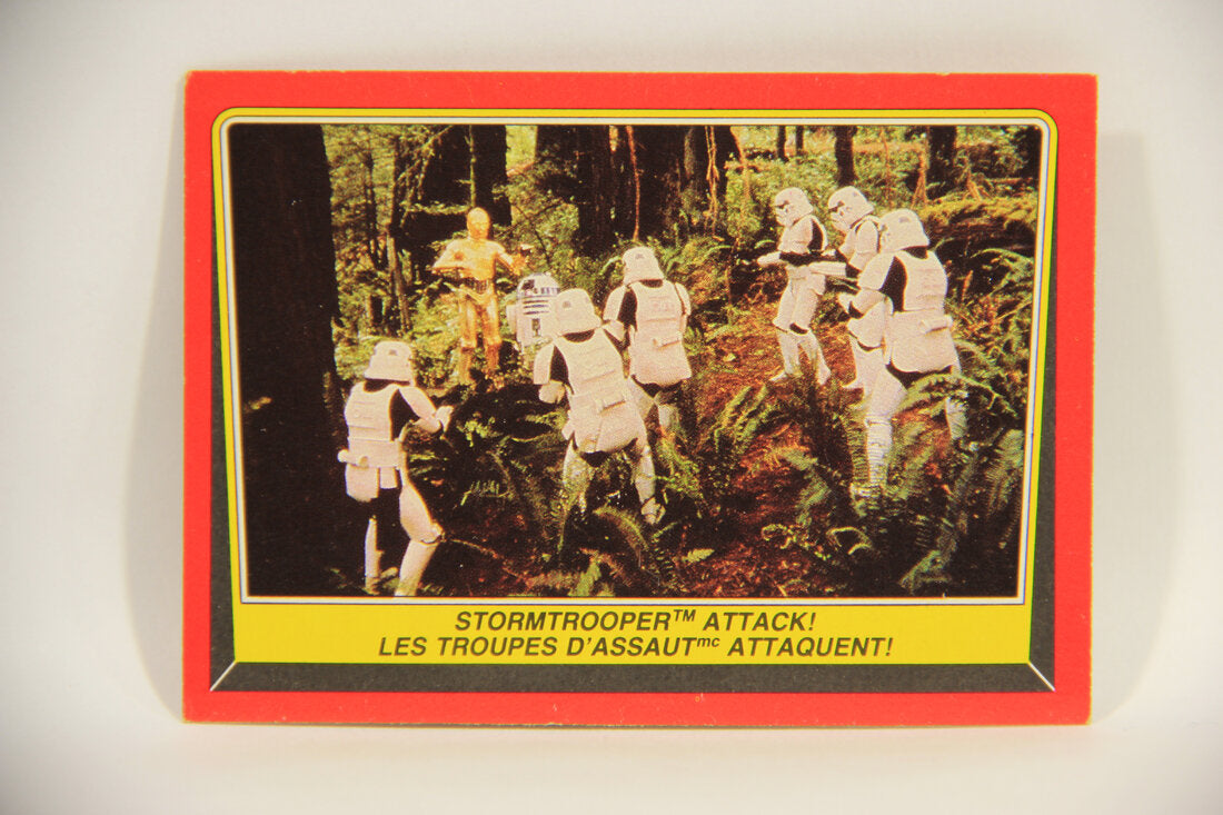 Star Wars ROTJ 1983 Trading Card #113 Stormtrooper Attack FR-ENG Canada L004495