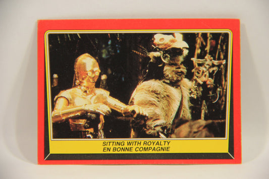 Star Wars ROTJ 1983 Trading Card #82 Sitting With Royalty FR-ENG Canada L004657