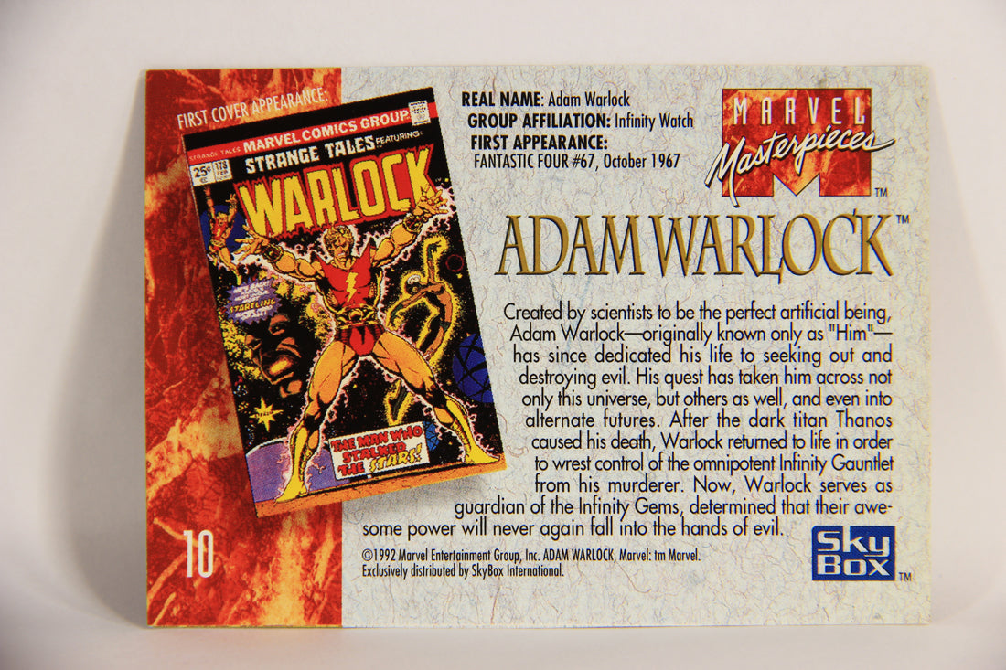 Marvel Masterpieces 1992 Trading Card #10 Adam Warlock ENG SkyBox L005106