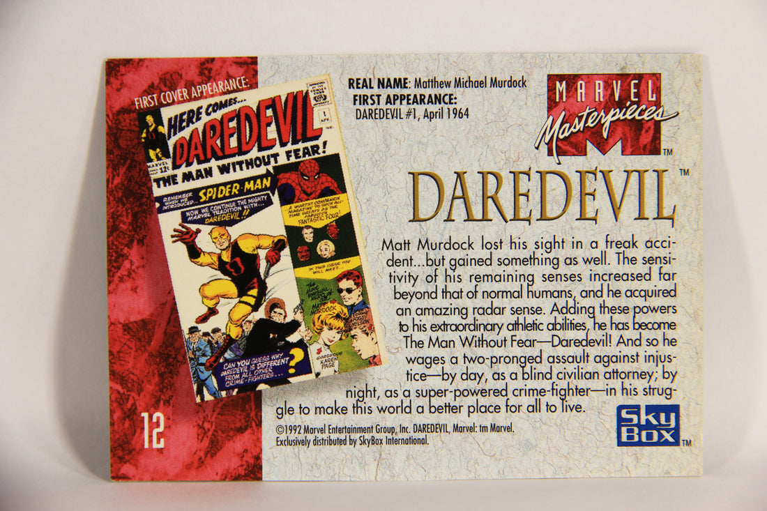 Marvel Masterpieces 1992 Trading Card #12 Daredevil ENG SkyBox L005108