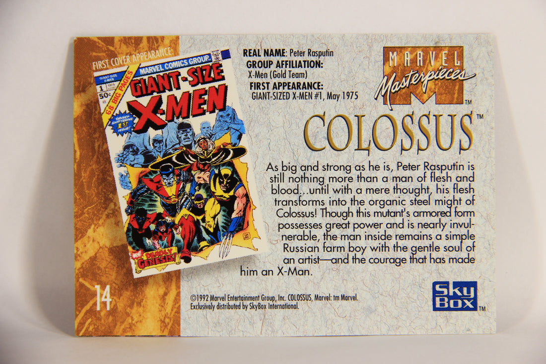 Marvel Masterpieces 1992 Trading Card #14 Colossus ENG SkyBox L005110