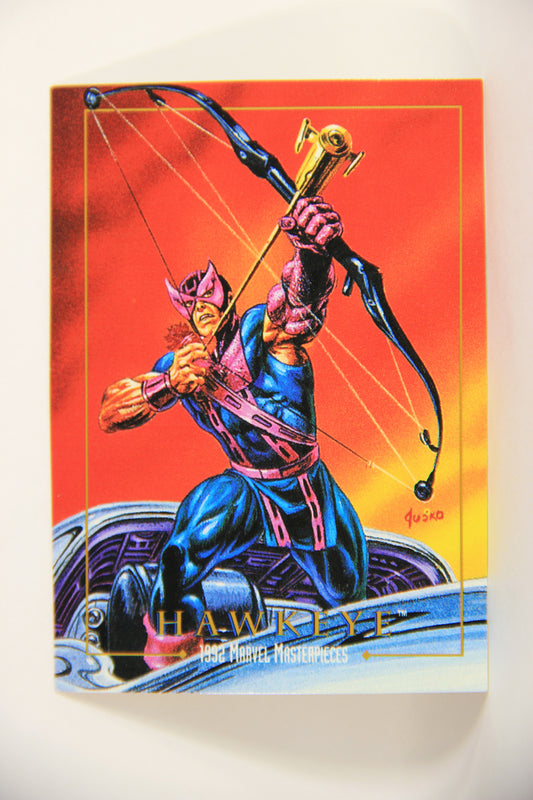 Marvel Masterpieces 1992 Trading Card #34 Hawkeye ENG SkyBox L005129