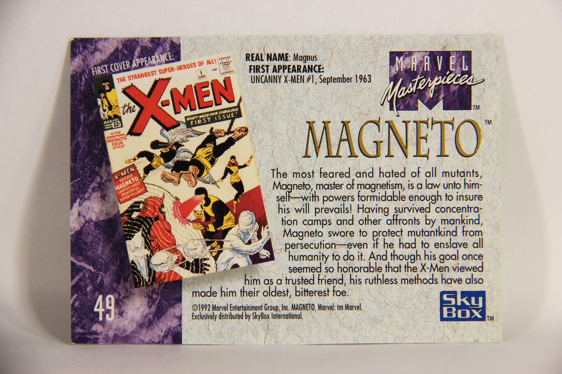 Marvel Masterpieces 1992 Trading Card #49 Magneto ENG SkyBox L005144